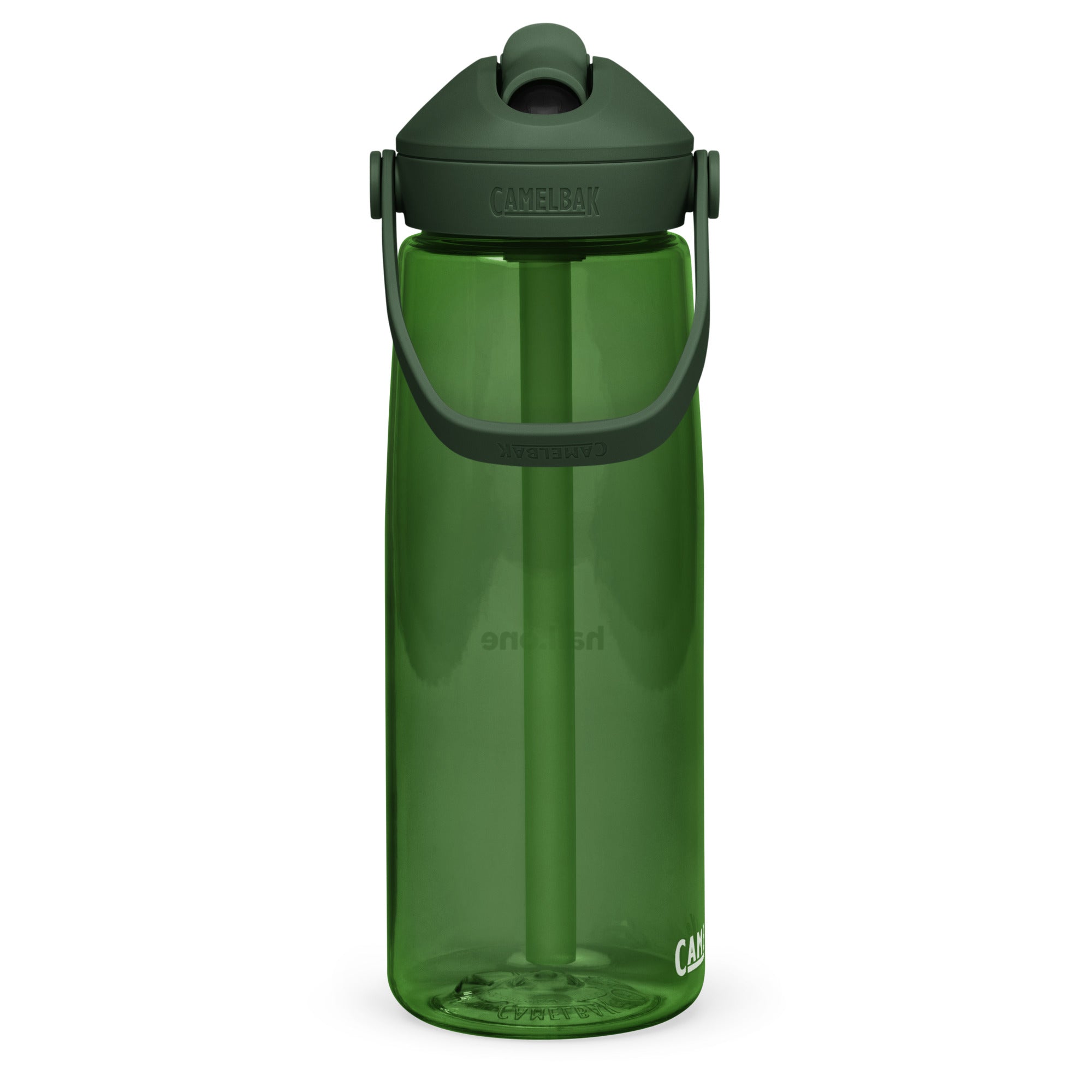 Wasserflasche mit umklappbarem Trinkhalm: Sport-Wasserflasche mit Logo - Hall.one
