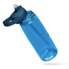 Wasserflasche mit umklappbarem Trinkhalm: Sport-Wasserflasche mit Logo - Hall.one