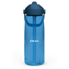 Wasserflasche mit umklappbarem Trinkhalm: Sport-Wasserflasche mit Logo - Hall.one