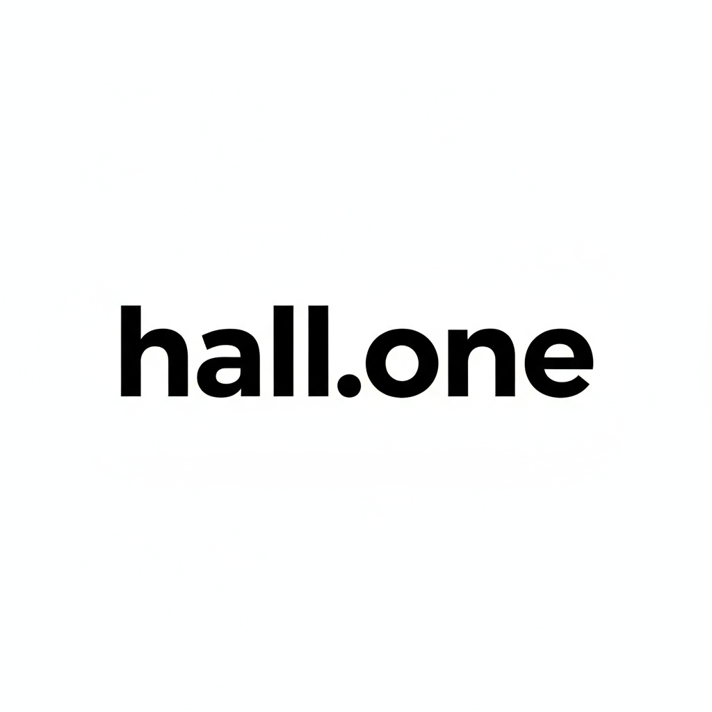 hall.one Logo - Schwarz