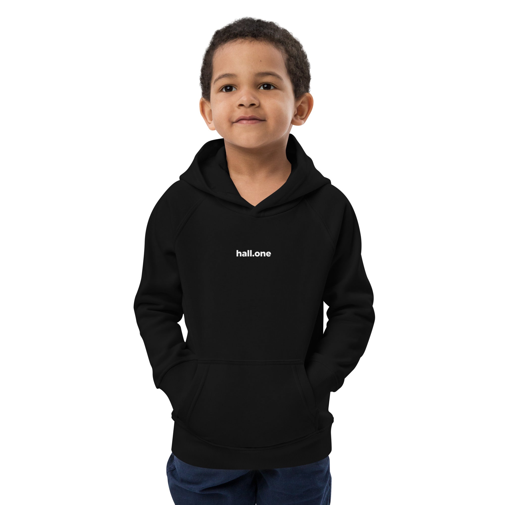 Öko-Kapuzenpullover für Kinder: Kinder Hoodie bedruckbar - Hall.one