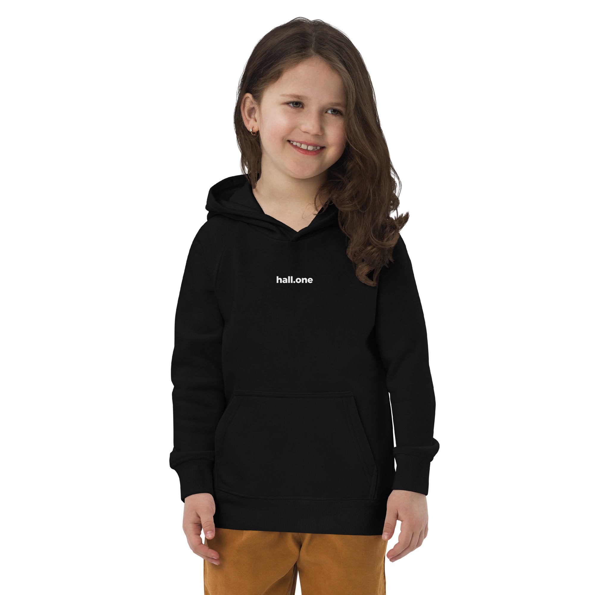 Öko-Kapuzenpullover für Kinder: Kinder Hoodie bedruckbar - Hall.one