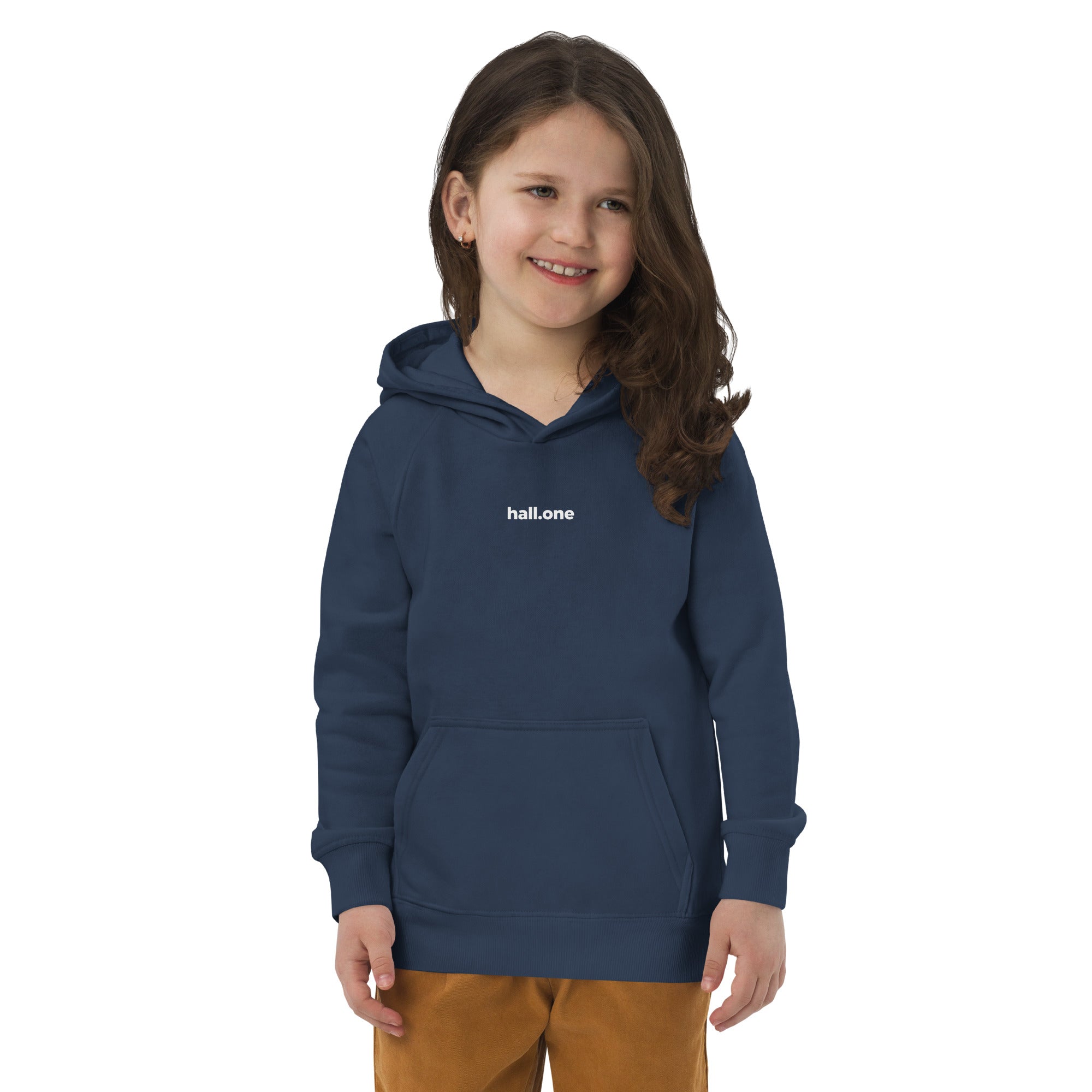 Öko-Kapuzenpullover für Kinder: Kinder Hoodie bedruckbar - Hall.one