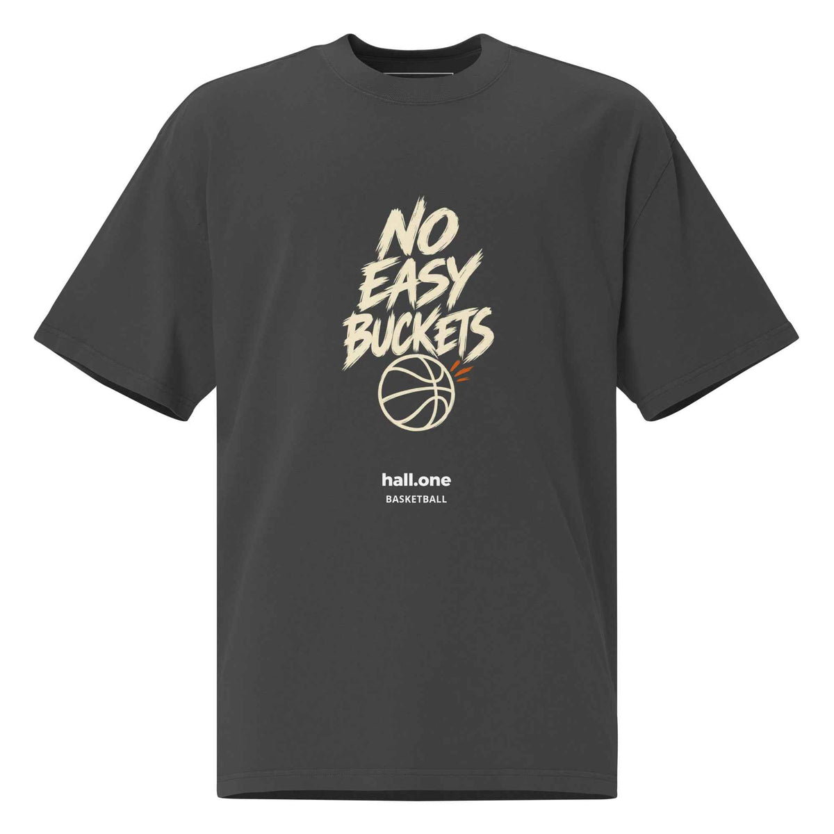 hall.one T-shirt oversize | No Easy Buckets – Image 1 sur 16