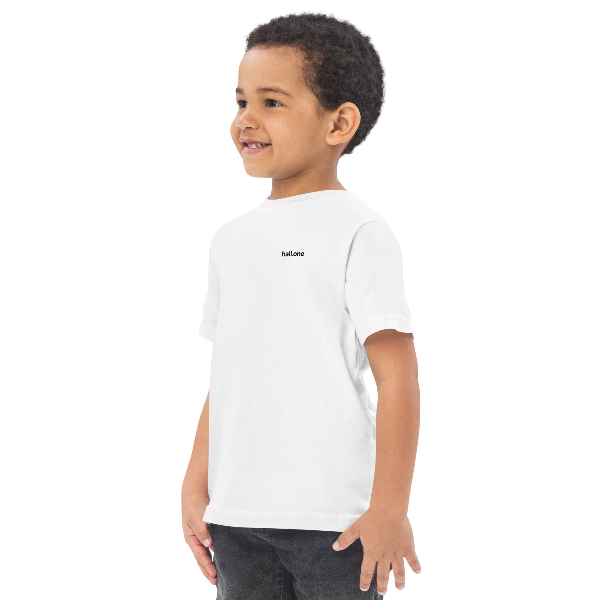 Jersey-T-Shirt für Kleinkinder: Kinder T-Shirt mit Logo - Hall.one