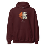 hall.one Sweat à capuche unisexe | Eat Sleep Basketball Repeat – Image 3 sur 28