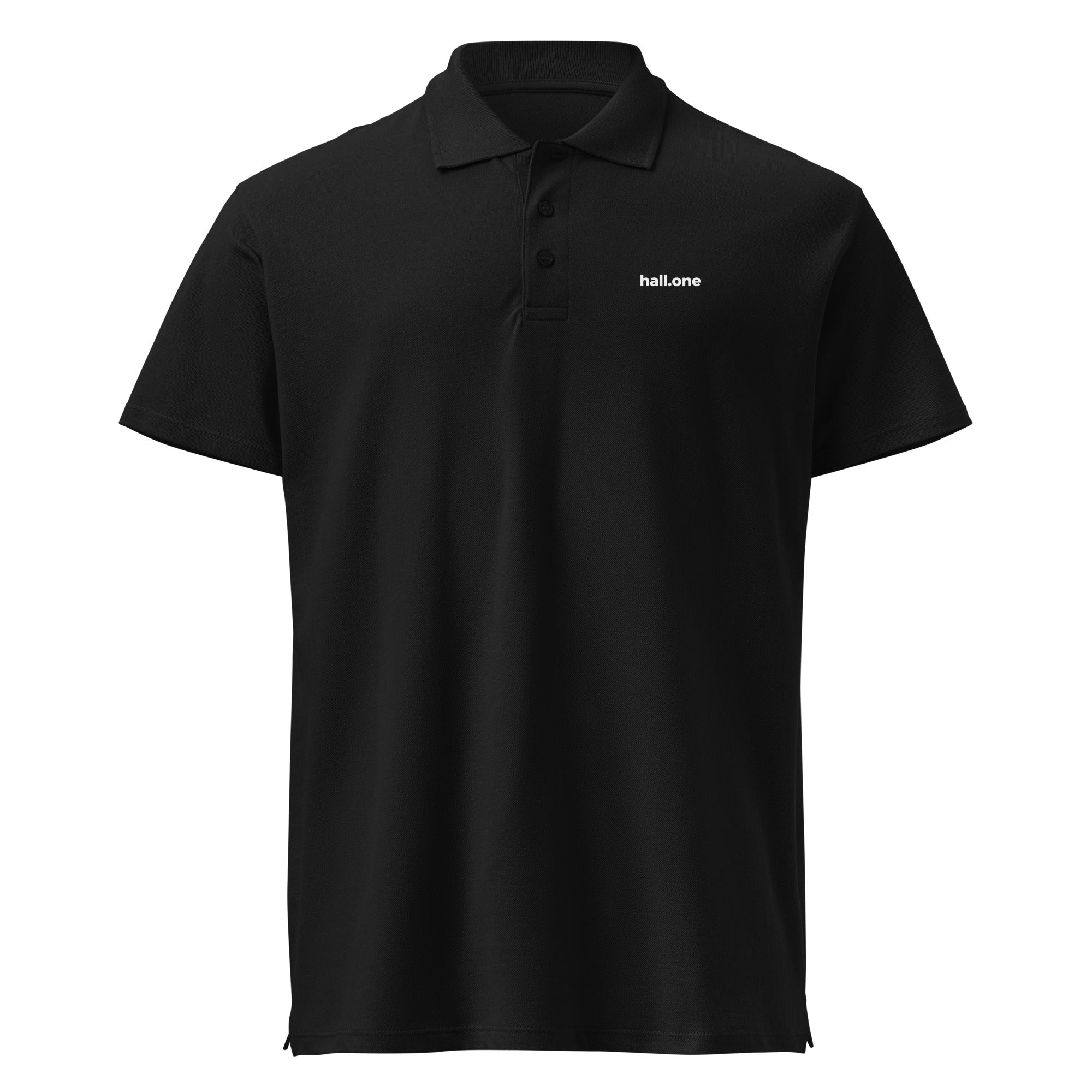 Premium-Piqué-Poloshirt: Poloshirt mit Logo - Hall.one