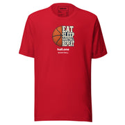 hall.one Unisex T-Shirt | Eat Sleep Basketball Repeat – Image 4 of 28