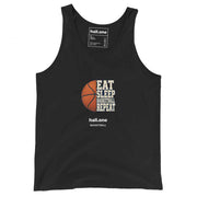 hall.one Unisex Tanktop | Eat Sleep Basketball Repeat – Bild 1 von 8