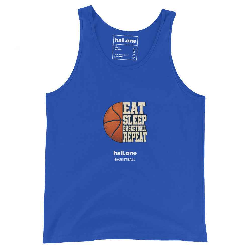 hall.one Unisex Tanktop | Eat Sleep Basketball Repeat – Bild 4 von 8