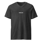 Kurzärmeliges Unisex-T-Shirt mit V-Ausschnitt - Hall.one