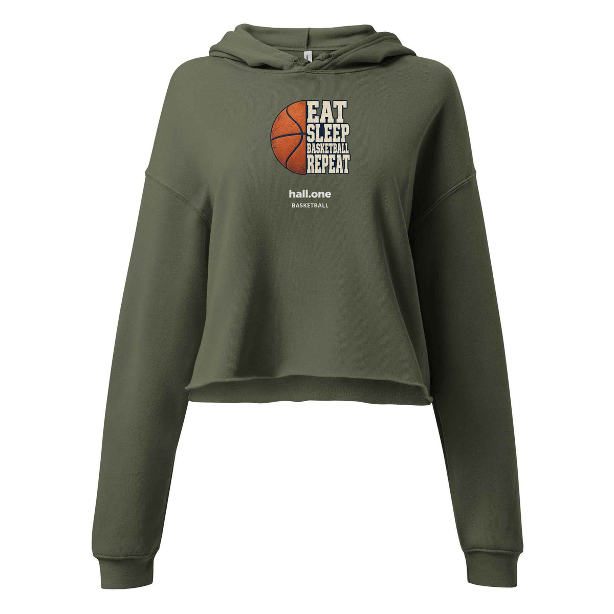 hall.one Damen Cropped Hoodie | Eat Sleep Basketball Repeat – Bild 2 von 12