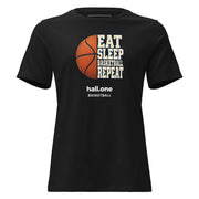hall.one Women’s T-Shirt | Eat Sleep Basketball Repeat – Image 2 of 24