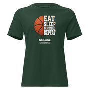 hall.one Women’s T-Shirt | Eat Sleep Basketball Repeat – Image 4 of 24