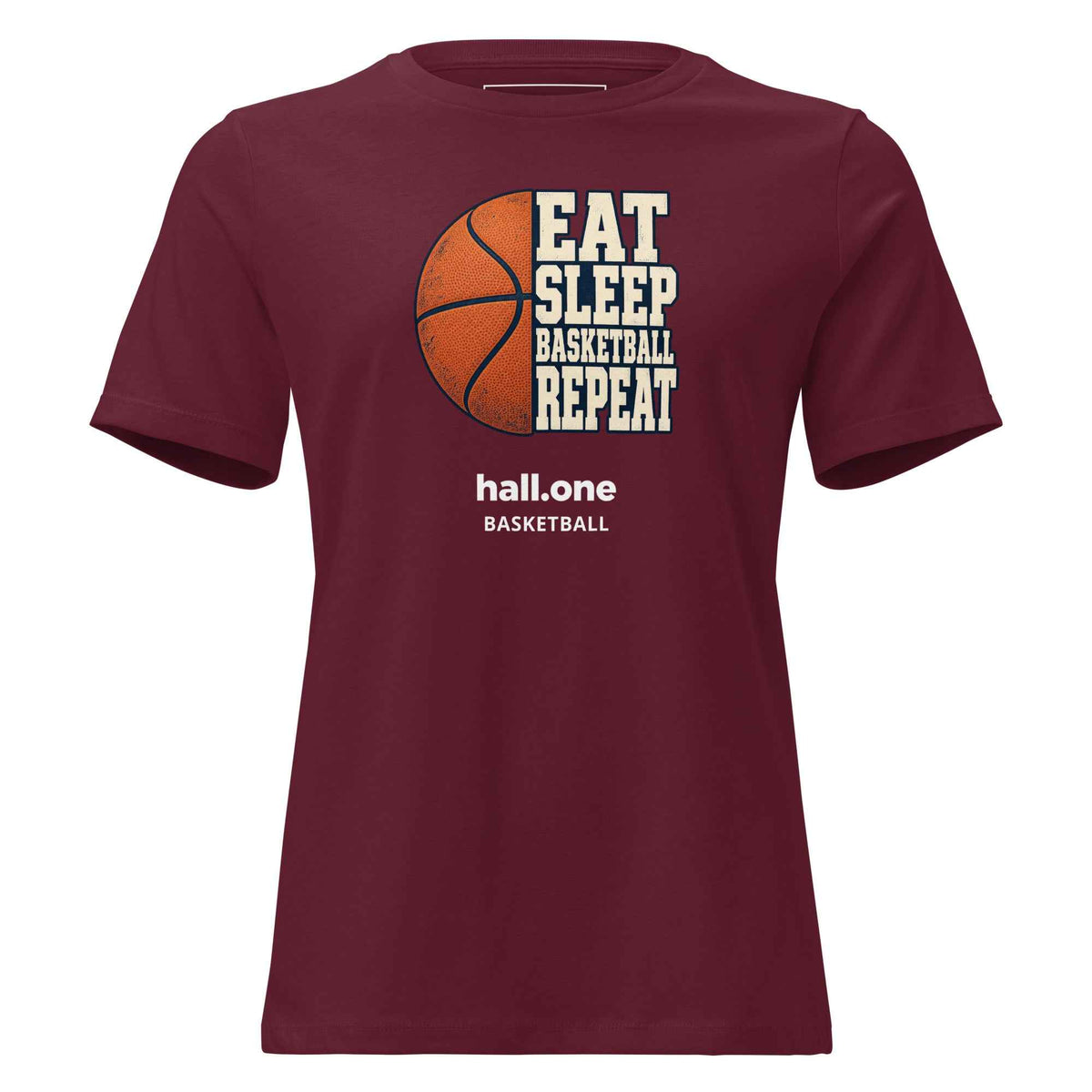 hall.one Women’s T-Shirt | Eat Sleep Basketball Repeat – Image 3 of 24