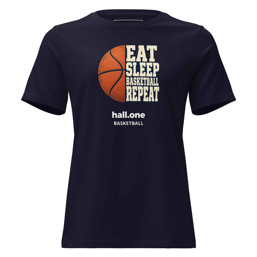 hall.one T-shirt femme | Eat Sleep Basketball Repeat