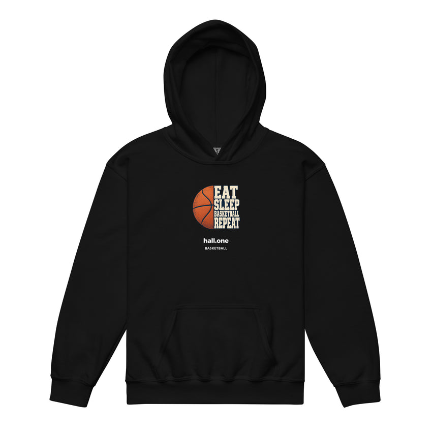 hall.one Sweat à capuche junior | Eat Sleep Basketball Repeat